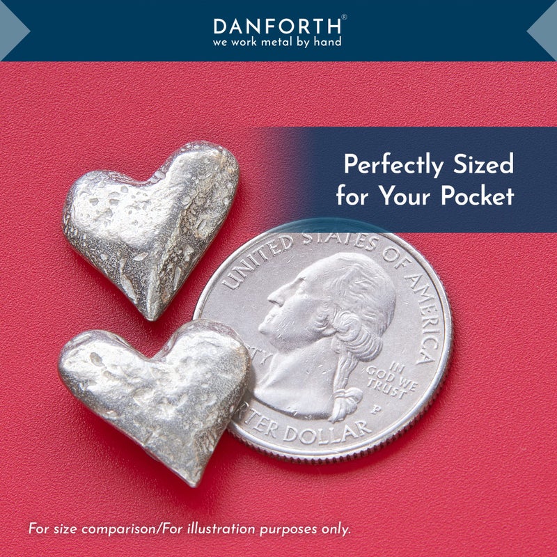 DANFORTH - Vilmain Original Heart Pocket Charms/Coins, Pewter, Made in USA, Gift Bag (Pack of 10) - Image 5
